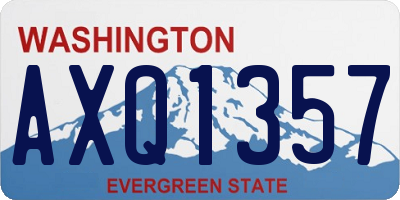 WA license plate AXQ1357