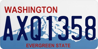 WA license plate AXQ1358