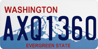 WA license plate AXQ1360