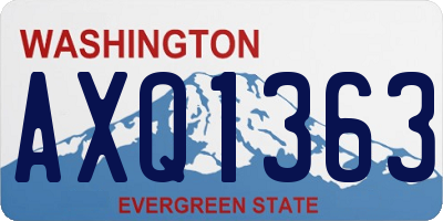 WA license plate AXQ1363