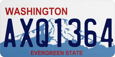 WA license plate AXQ1364