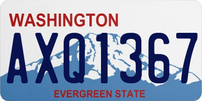 WA license plate AXQ1367