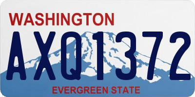 WA license plate AXQ1372