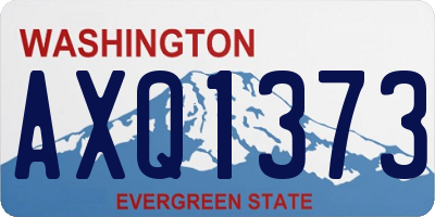 WA license plate AXQ1373