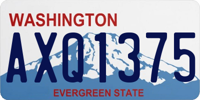 WA license plate AXQ1375