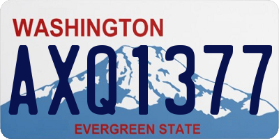 WA license plate AXQ1377