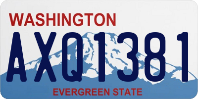 WA license plate AXQ1381