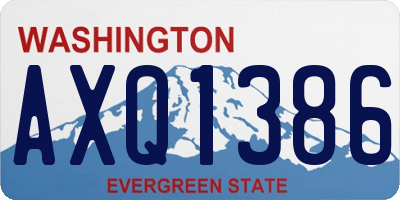 WA license plate AXQ1386
