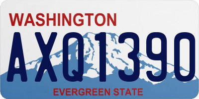 WA license plate AXQ1390