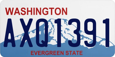 WA license plate AXQ1391