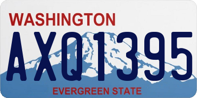 WA license plate AXQ1395
