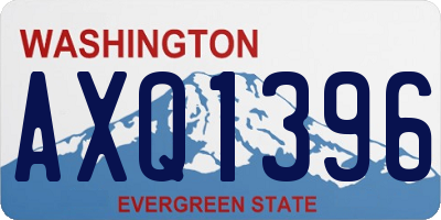 WA license plate AXQ1396