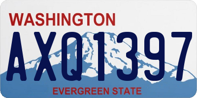 WA license plate AXQ1397