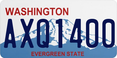 WA license plate AXQ1400