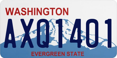 WA license plate AXQ1401