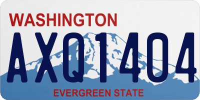 WA license plate AXQ1404