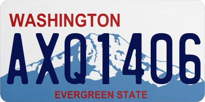 WA license plate AXQ1406