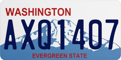 WA license plate AXQ1407