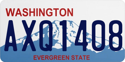 WA license plate AXQ1408