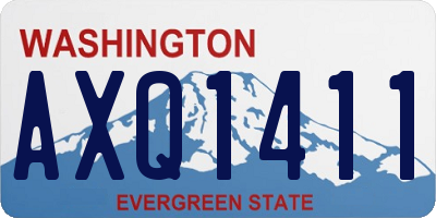WA license plate AXQ1411