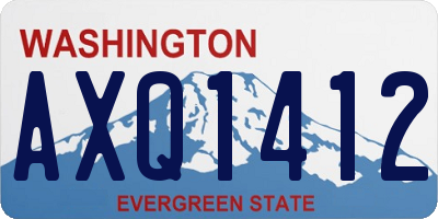 WA license plate AXQ1412