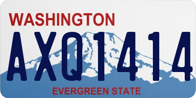 WA license plate AXQ1414