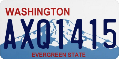 WA license plate AXQ1415