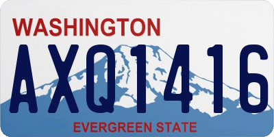 WA license plate AXQ1416