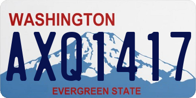 WA license plate AXQ1417
