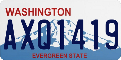 WA license plate AXQ1419