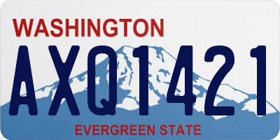 WA license plate AXQ1421