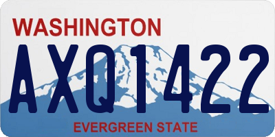 WA license plate AXQ1422