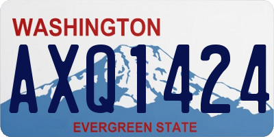WA license plate AXQ1424