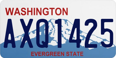 WA license plate AXQ1425