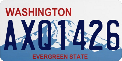 WA license plate AXQ1426