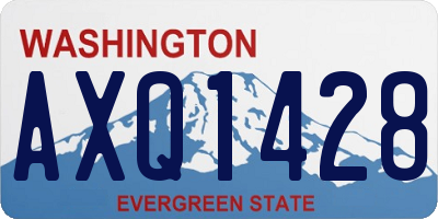 WA license plate AXQ1428