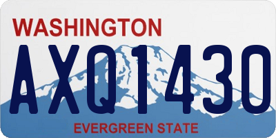 WA license plate AXQ1430