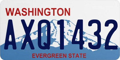 WA license plate AXQ1432