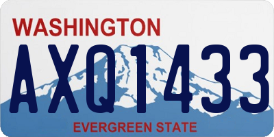 WA license plate AXQ1433