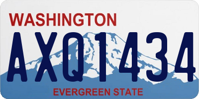 WA license plate AXQ1434
