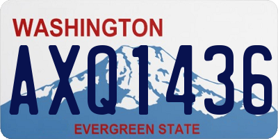 WA license plate AXQ1436
