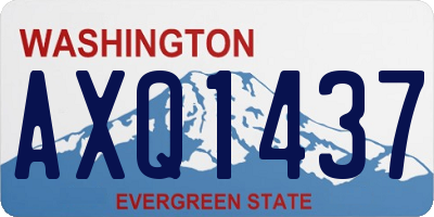 WA license plate AXQ1437