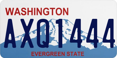 WA license plate AXQ1444
