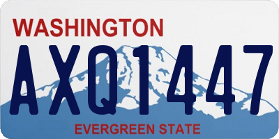 WA license plate AXQ1447
