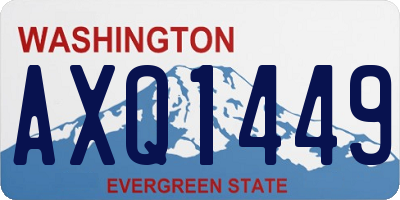 WA license plate AXQ1449
