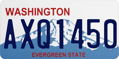 WA license plate AXQ1450