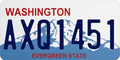 WA license plate AXQ1451