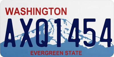 WA license plate AXQ1454