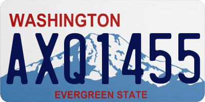 WA license plate AXQ1455
