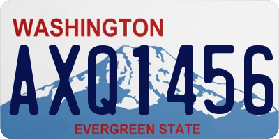 WA license plate AXQ1456